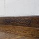Antique chest of drawers on wheels with wood carving (key top drawer)