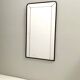 Art Deco Rectangular Wall Mirror with Black Beech Frame, Italy