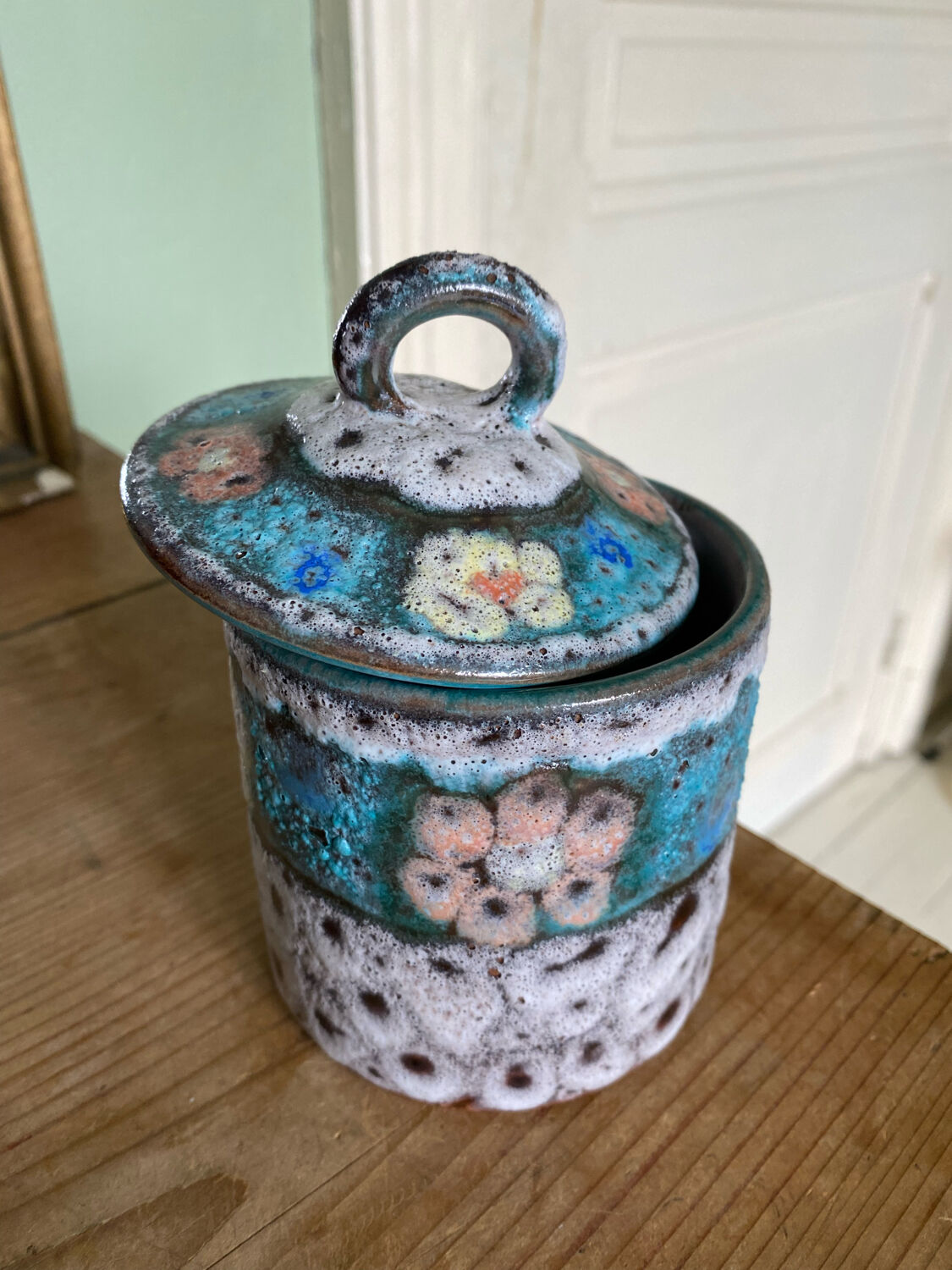 Small ceramic pot fat lava studios Vulcain France