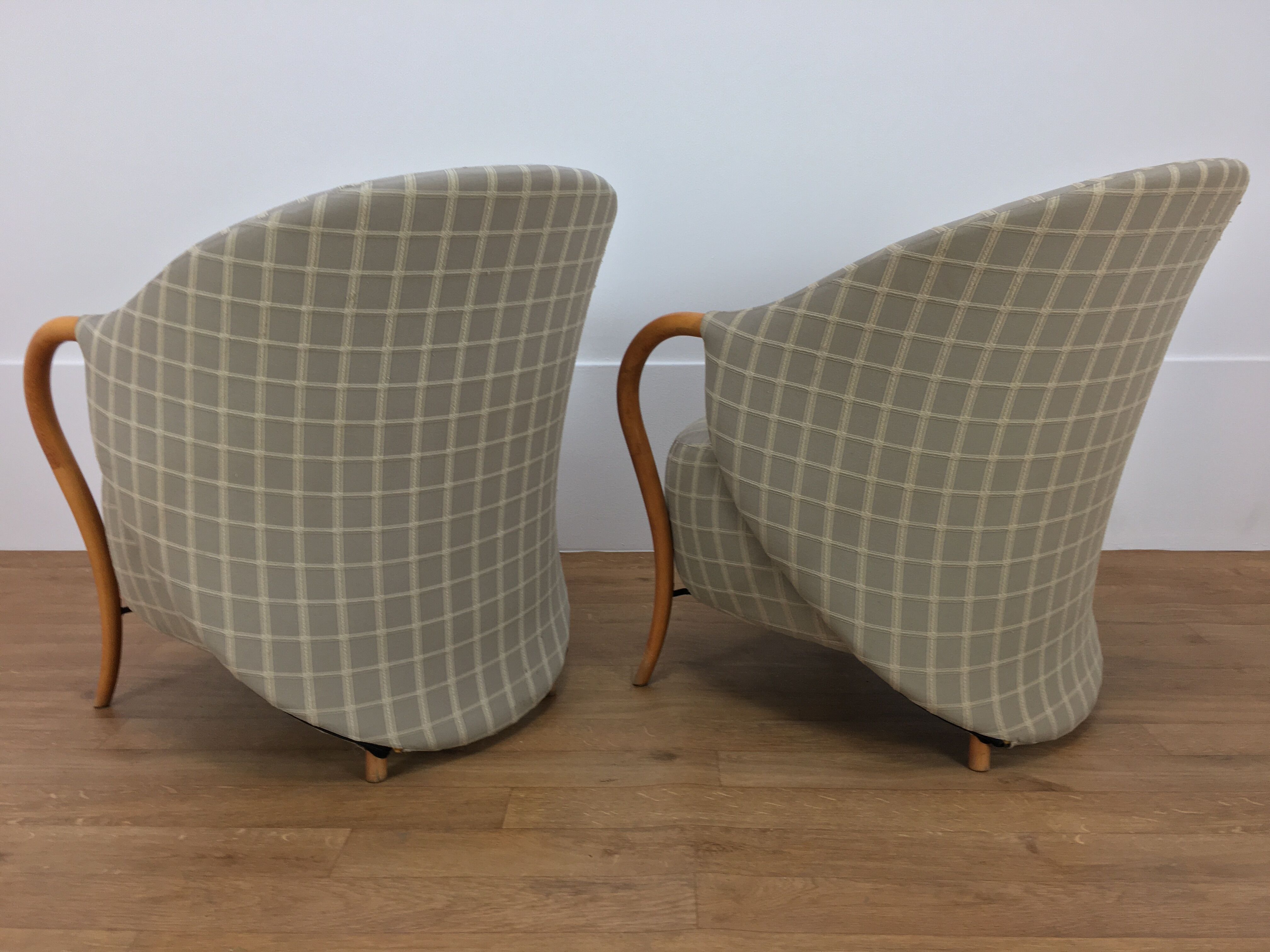 Pair of 80's Cinna design armchairs