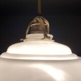Art Deco pendant lamp, brass glass
