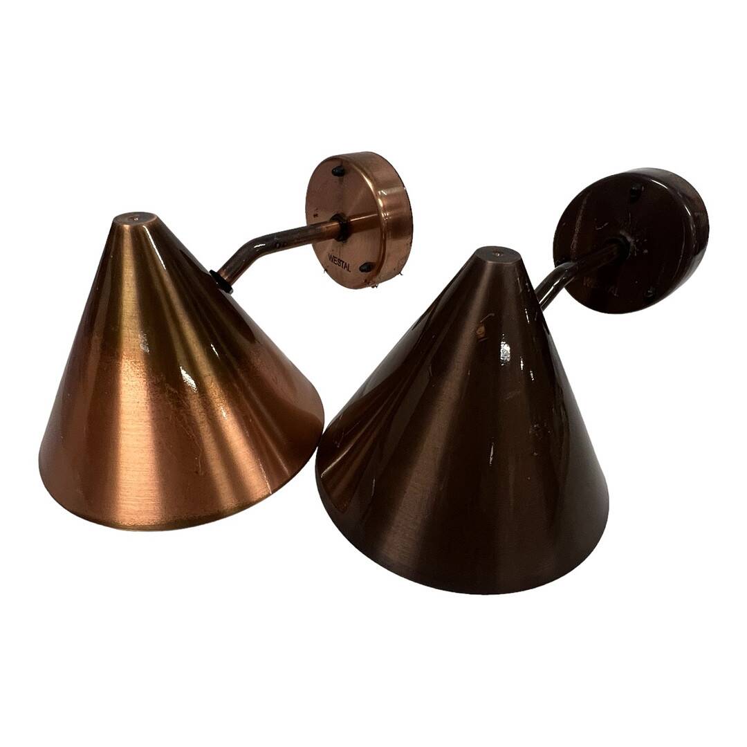 4 Westal copper wall lights