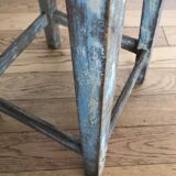 Vintage wooden painter's workshop tabouret