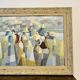 Cubist Oil on Canvas Tableau Rural Scene Asia Saard Thanomwong Signed