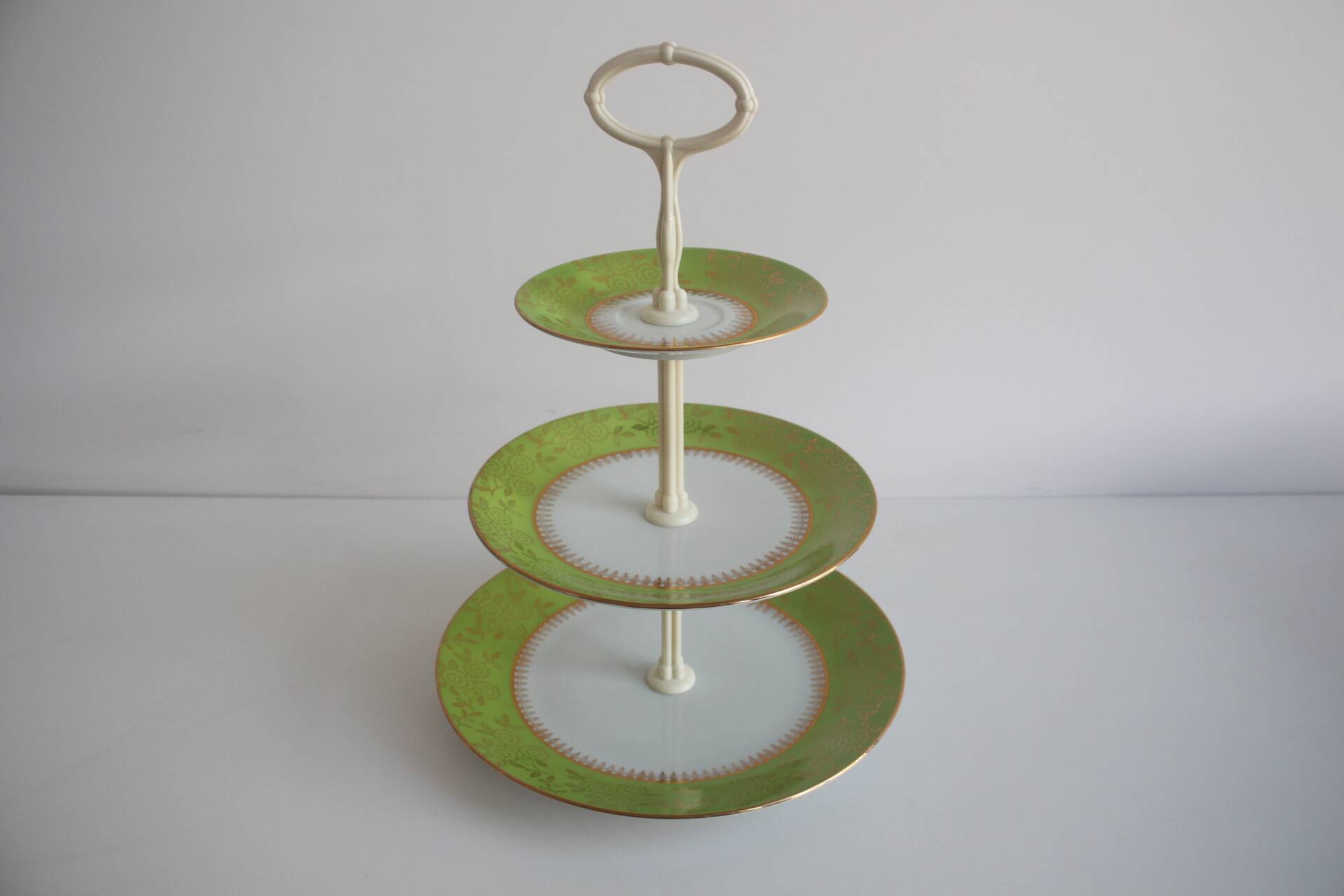 Multi-tiered porcelain tray, Stará Role porcelain, Czechoslovakia, 1950s.