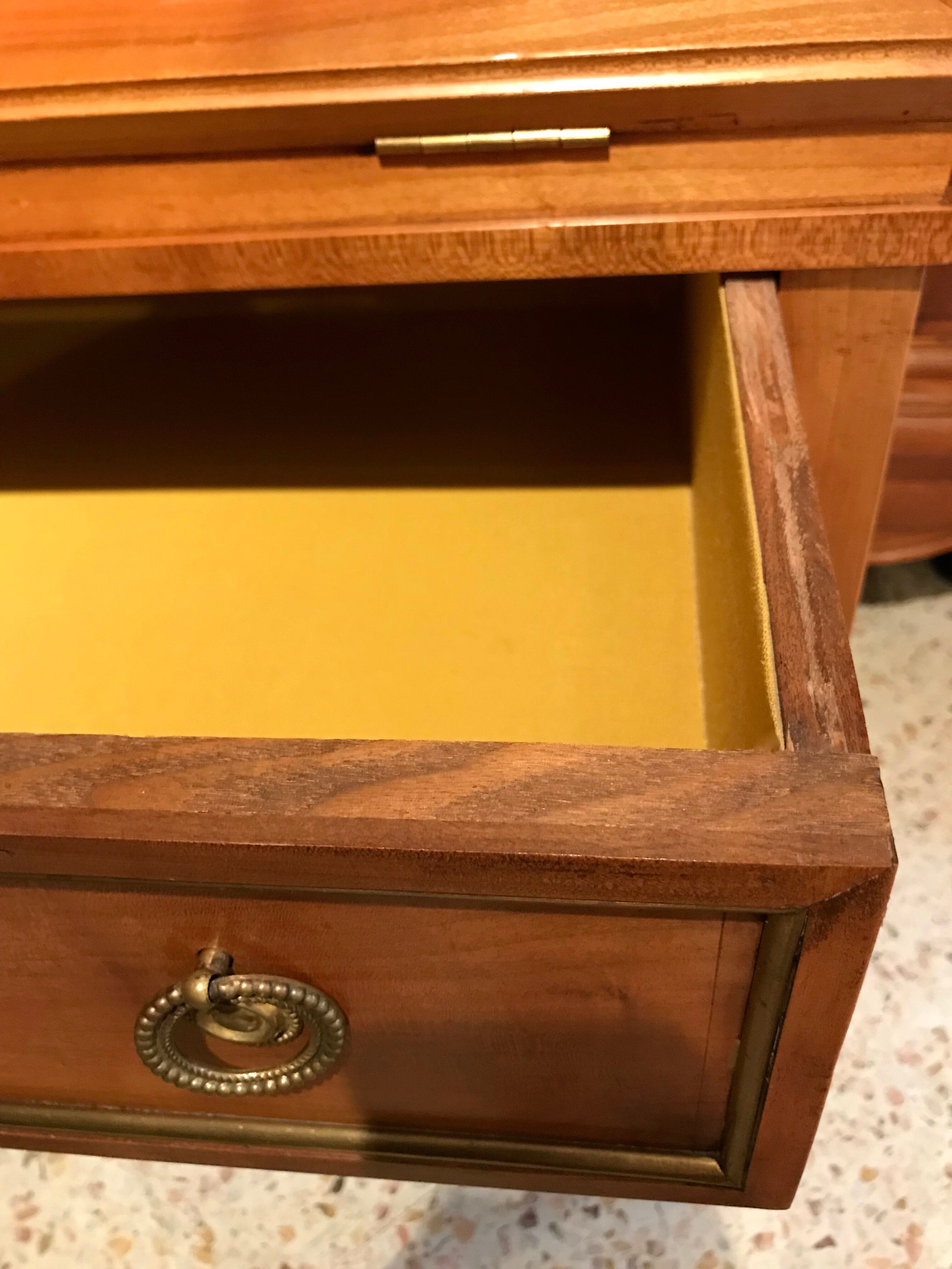 Small secretary English donkey back office Madame 3 drawers