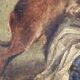 Painting old animal painting, dog Greuze, eighteenth