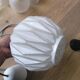 Vintage origami glass globe pendant light
