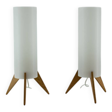 Pair of Raketen table lamps by Luxus, Sweden, 1960s