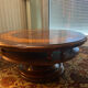 Round wooden coffee table – classic style