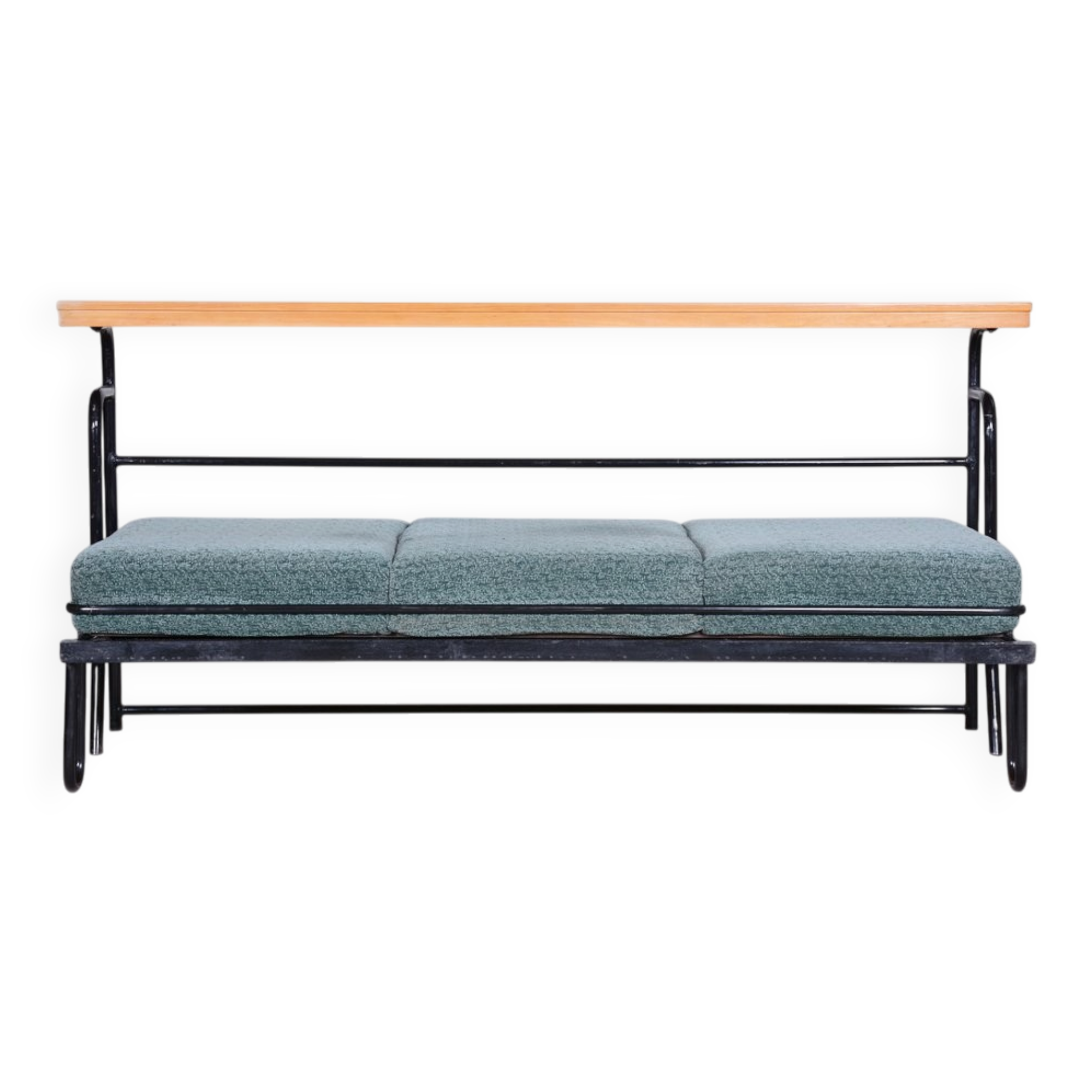 Brown & Blue Bauhaus Sofa, Czechia, 1930s