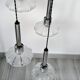 4-light pendant light – Art Deco Czech glass shades – vintage frame