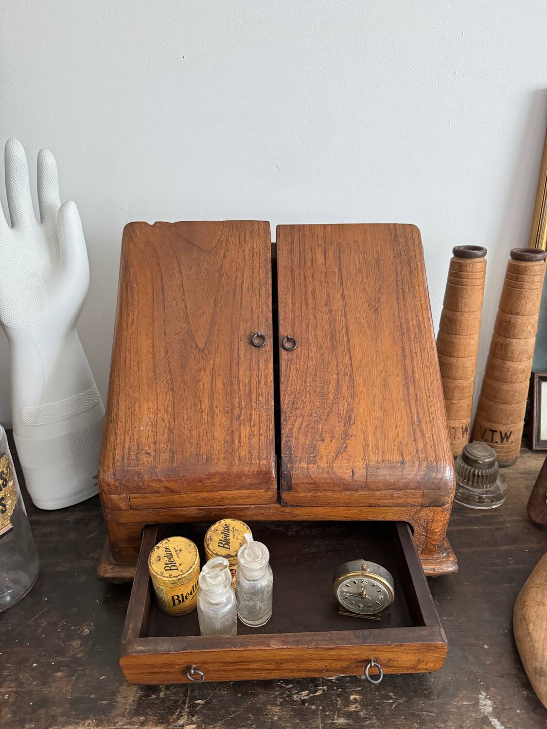 Small wooden storage unit