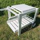 Vintage white wooden garden table