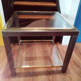 Belgo Chrom brass side table, 1980
