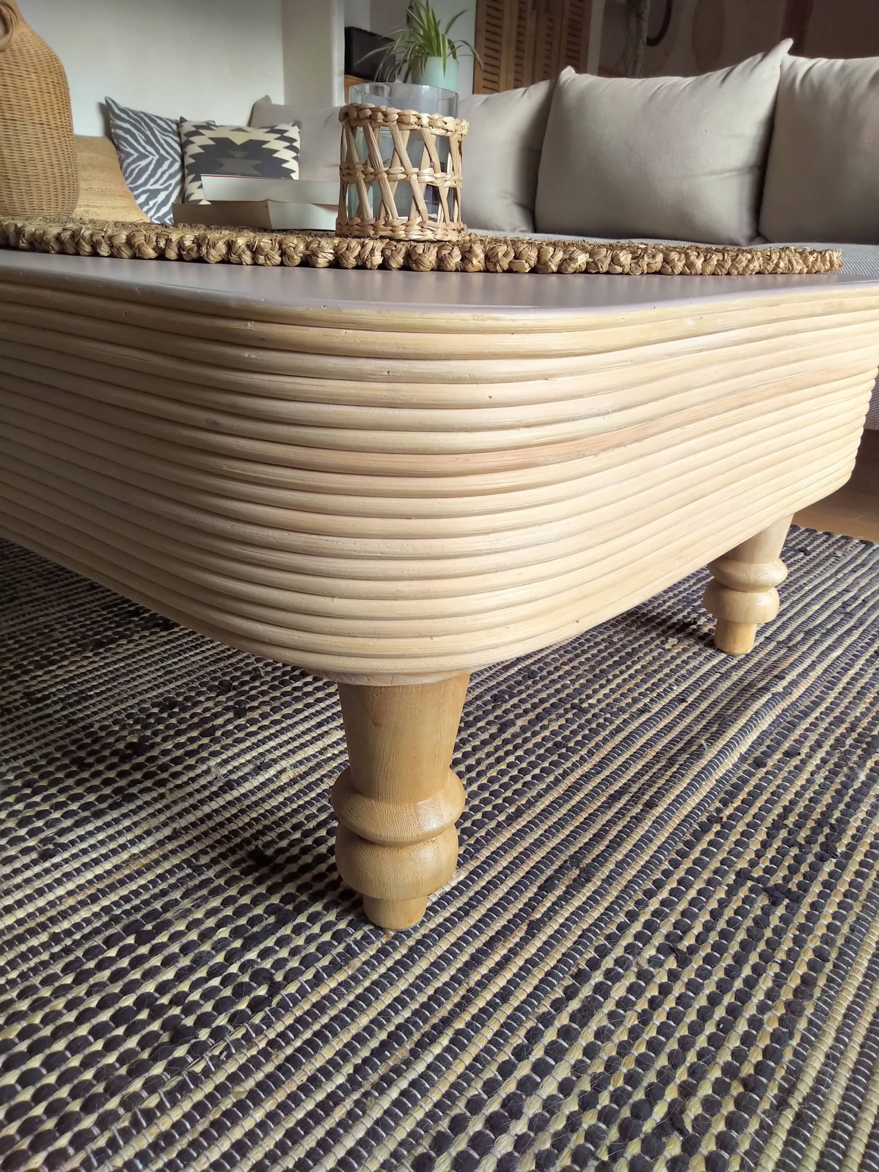 Rattan coffee table