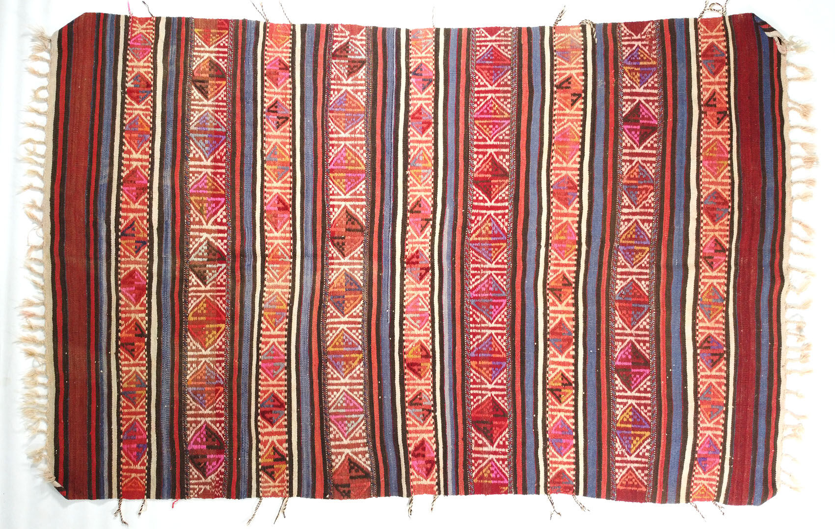 Anatolian handmade kilim rug 221 x 141 cm