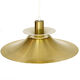 Brass colored aluminium pendant light Typ 1033-P by Benny Frandsen for Frandsen A/S. Denmark 1970s.