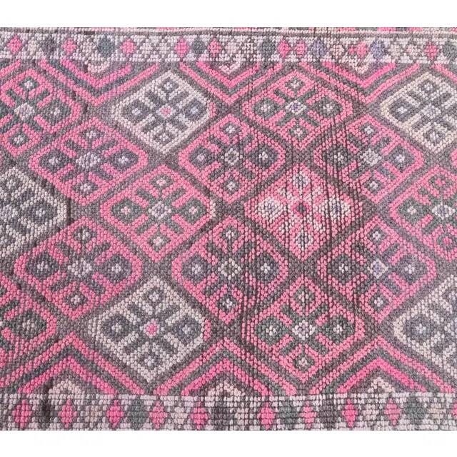 Vintage Turkish hand-knotted tribal runner 80	x378