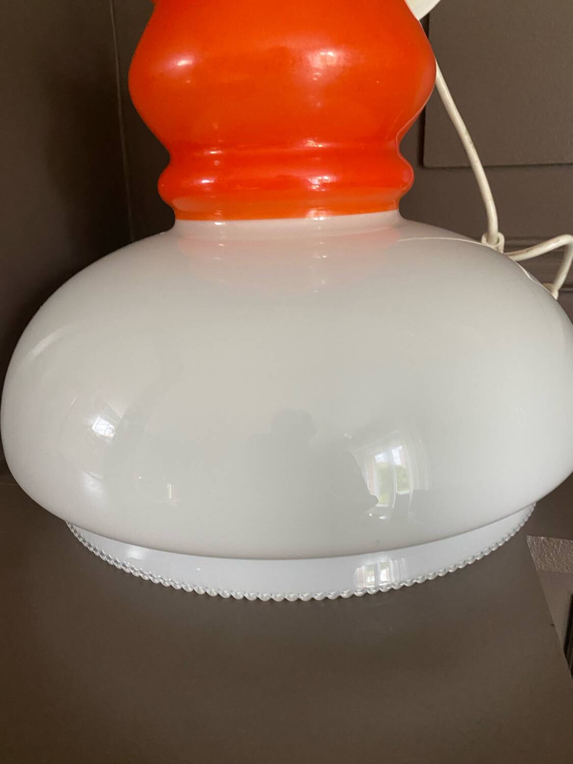 Vintage opaline pendant light