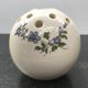 Ancien vase pique fleurs céramique peinte décor fleurs vintage