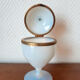 Bonbonnière and vase in opaline Charles X gilded metal