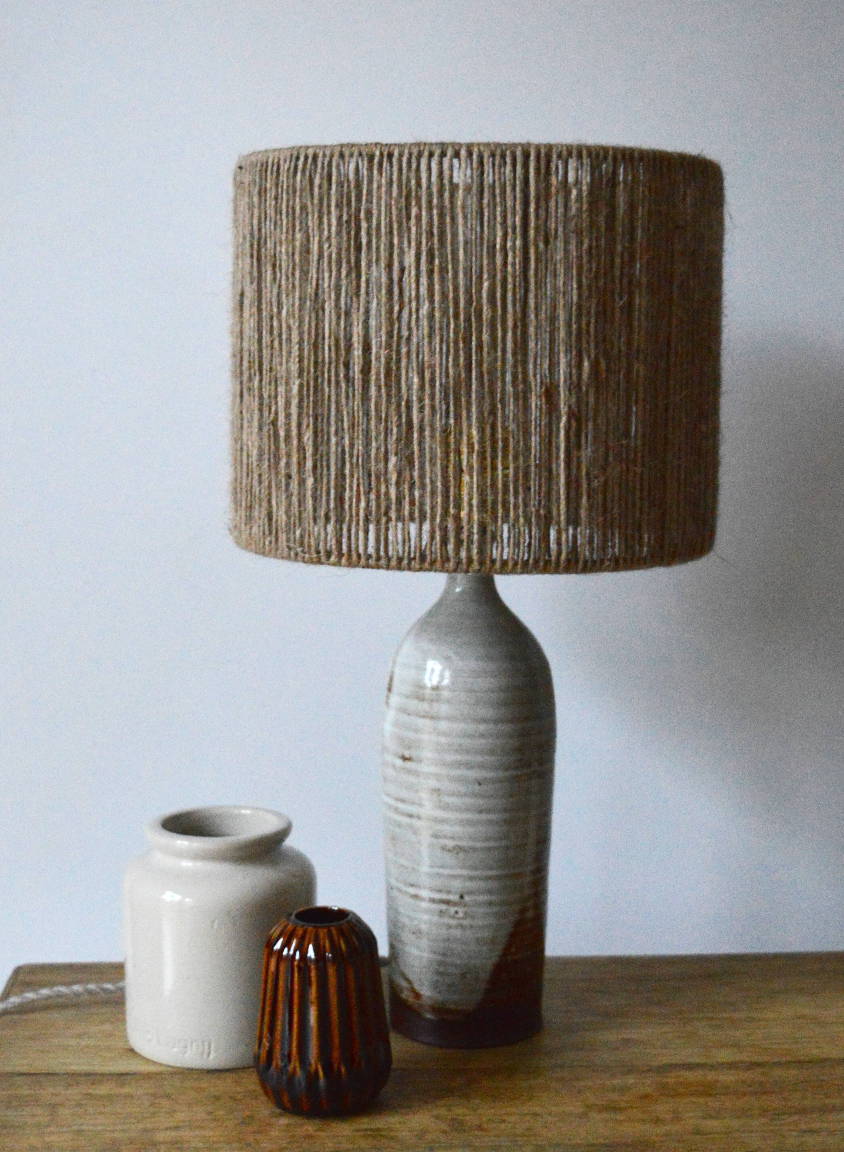 Rope and sandstone lamp