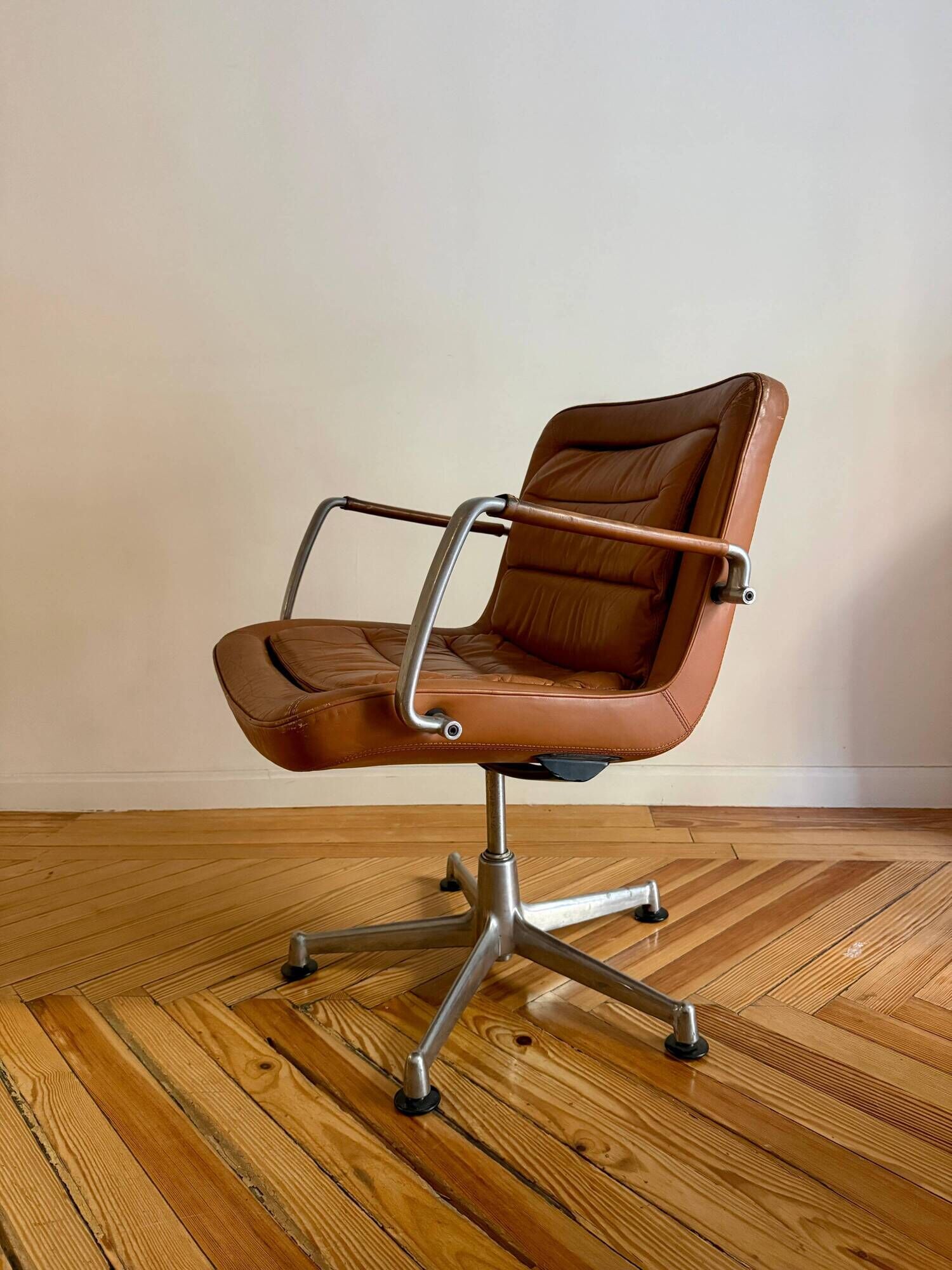 Leather chair by Jorgen Kastholm for Kusch & Co. 1970s.