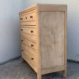 Parisian art deco chest of drawers raw wood