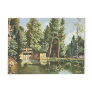 huile sur toile Paysage