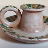 Duo of 50s ceramic hand candle holders