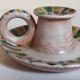 Duo of 50s ceramic hand candle holders