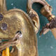 Pair of bronze Art Nouveau wall sconces.