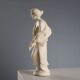Sculpture of a Roman matron in white marble, Italy, 19th century.