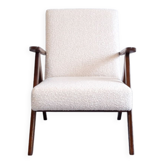 1960 model b 310 var mid century chair in ivory boucle
