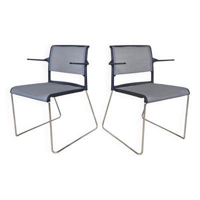 2 chaises Wilkhahn Aline 230 avec accoudoirs (empilables)