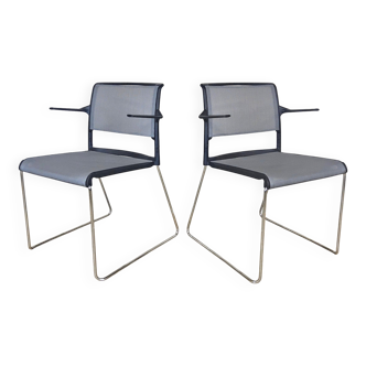 2x Wilkhahn Aline 230 chair with armrests (stackable)