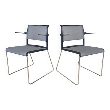 2x Wilkhahn Aline 230 chair with armrests (stackable)