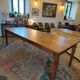 XXL solid oak farmhouse table 260x100 patinated two drawers