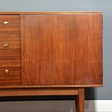 Midcentury 'Wrighton' walnut and brass sideboard