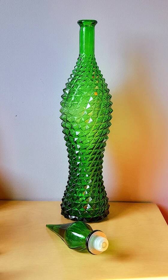 Italian Carafe Empoli green 1970
