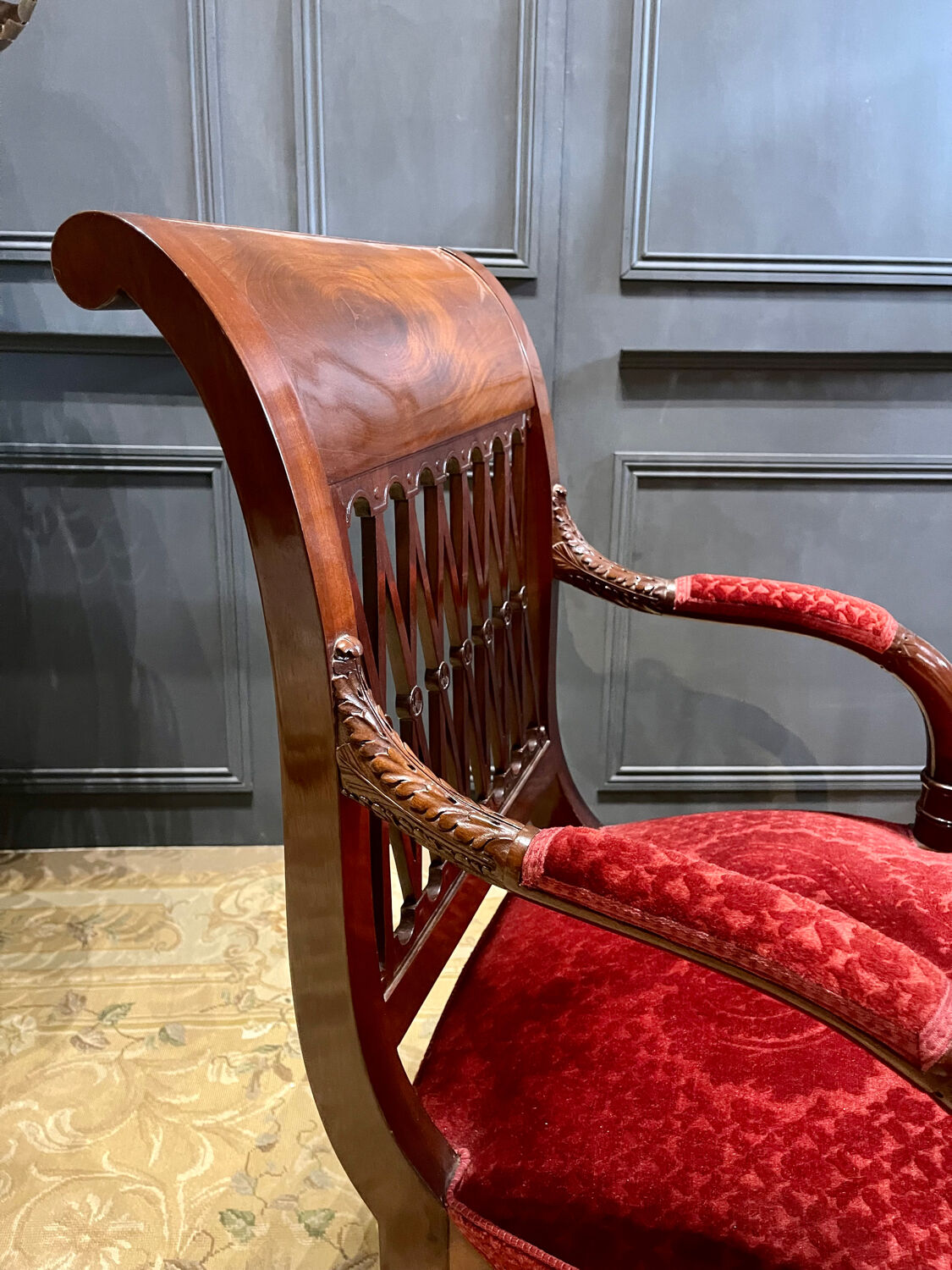 Pair of empire period armchairs