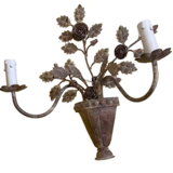 Set of two wrought iron wall sconces
