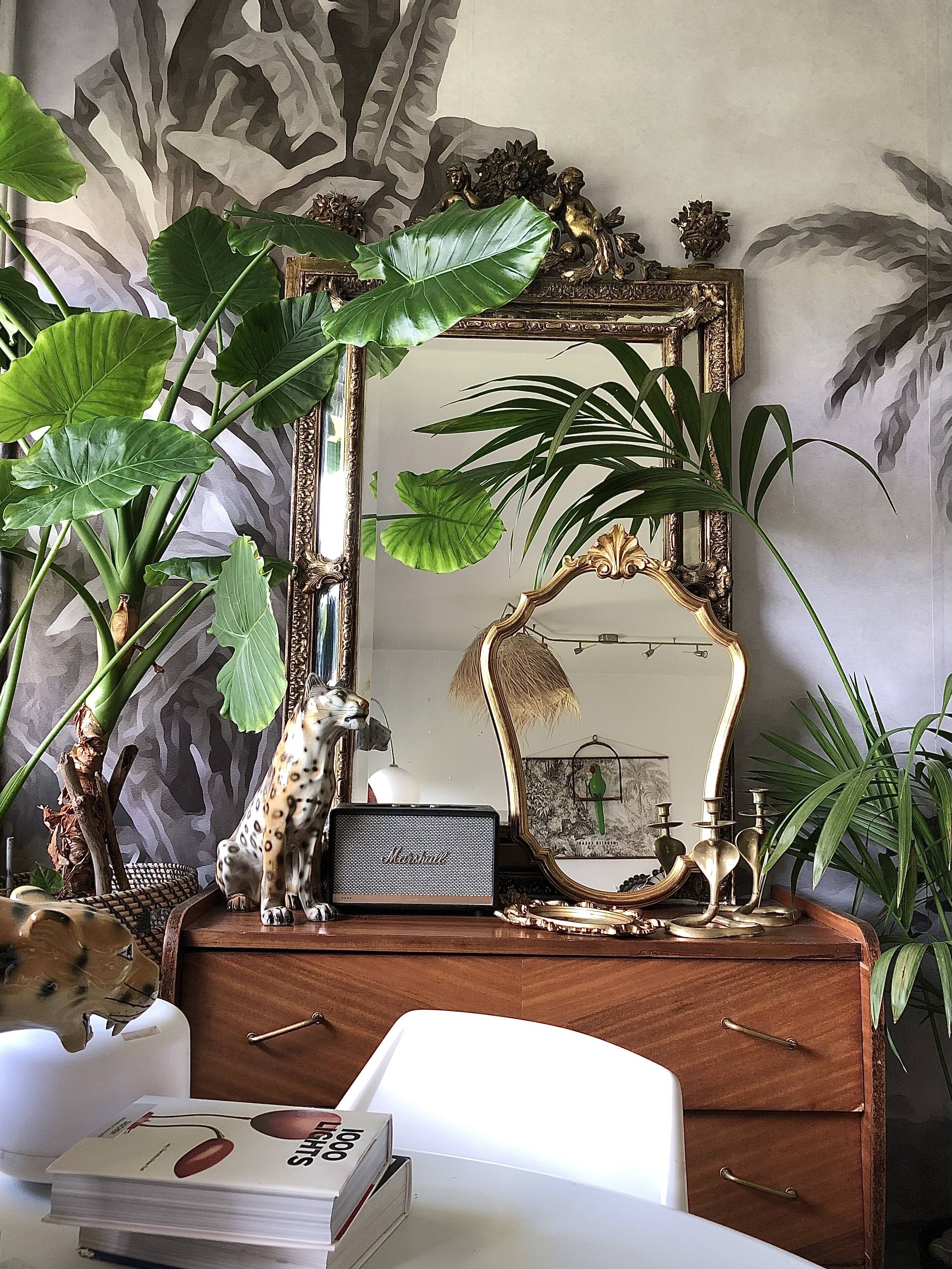 Old gilded mirror