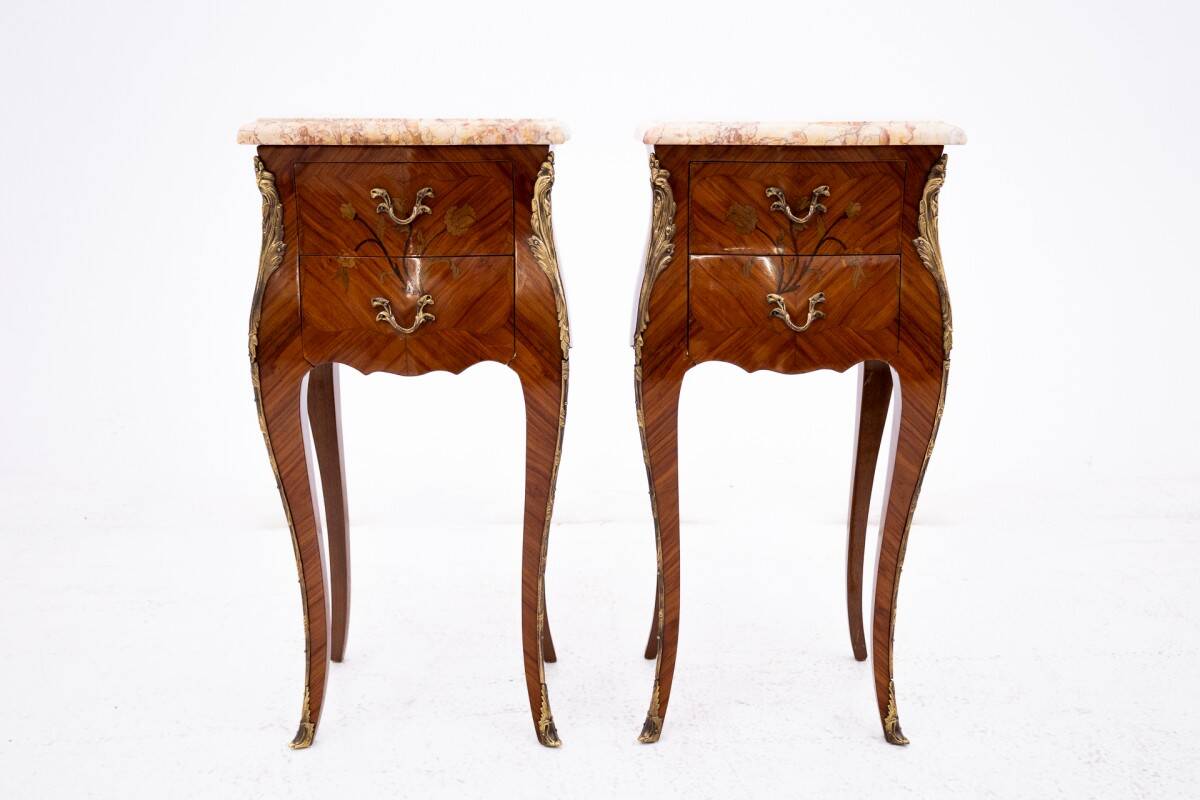 Pair of bedside tables, France, circa 1920.