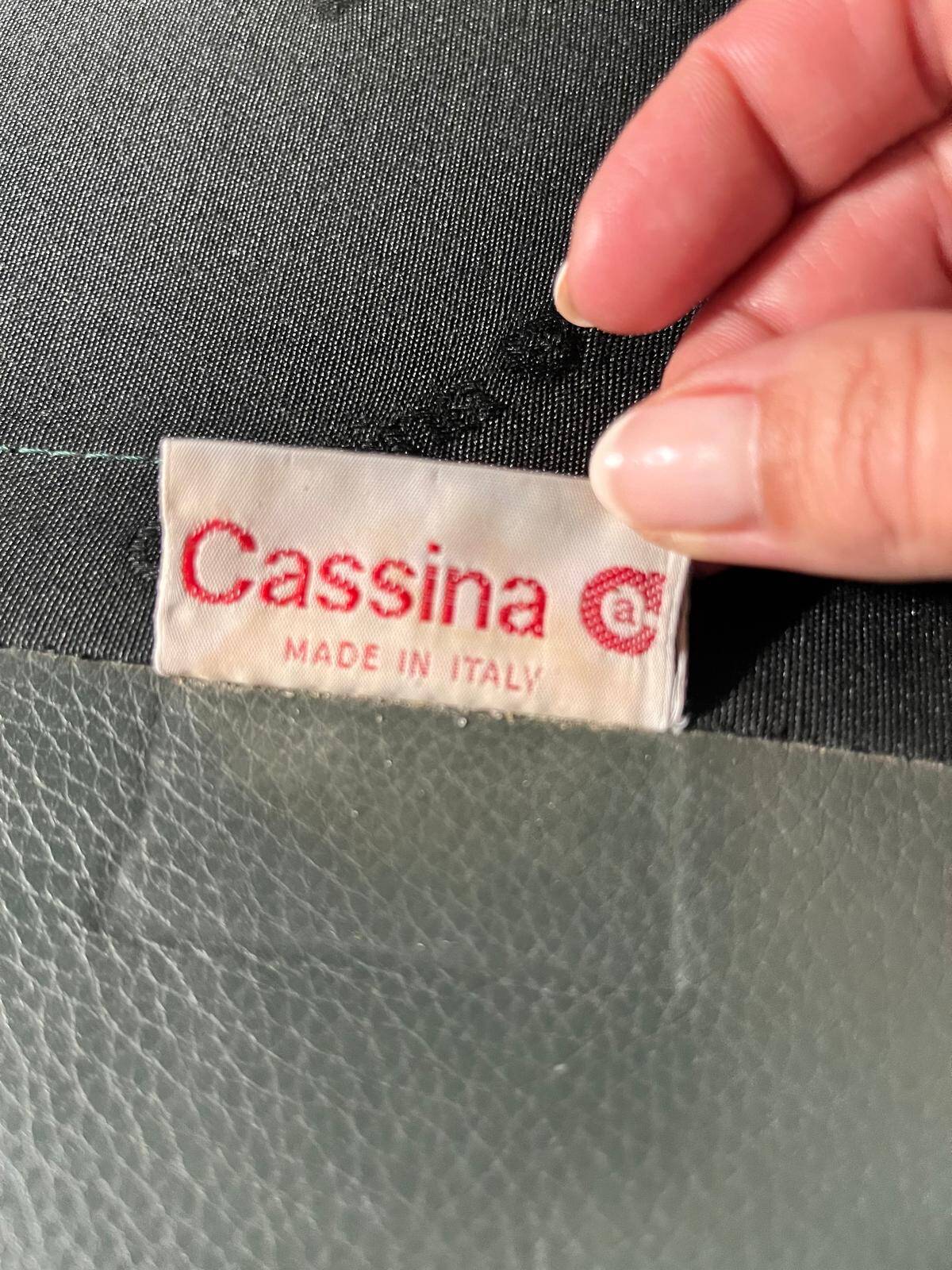 Vico magistretti, Maralunga for Cassina, in Leather with Footrest