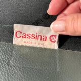 Vico magistretti, Maralunga for Cassina, in Leather with Footrest