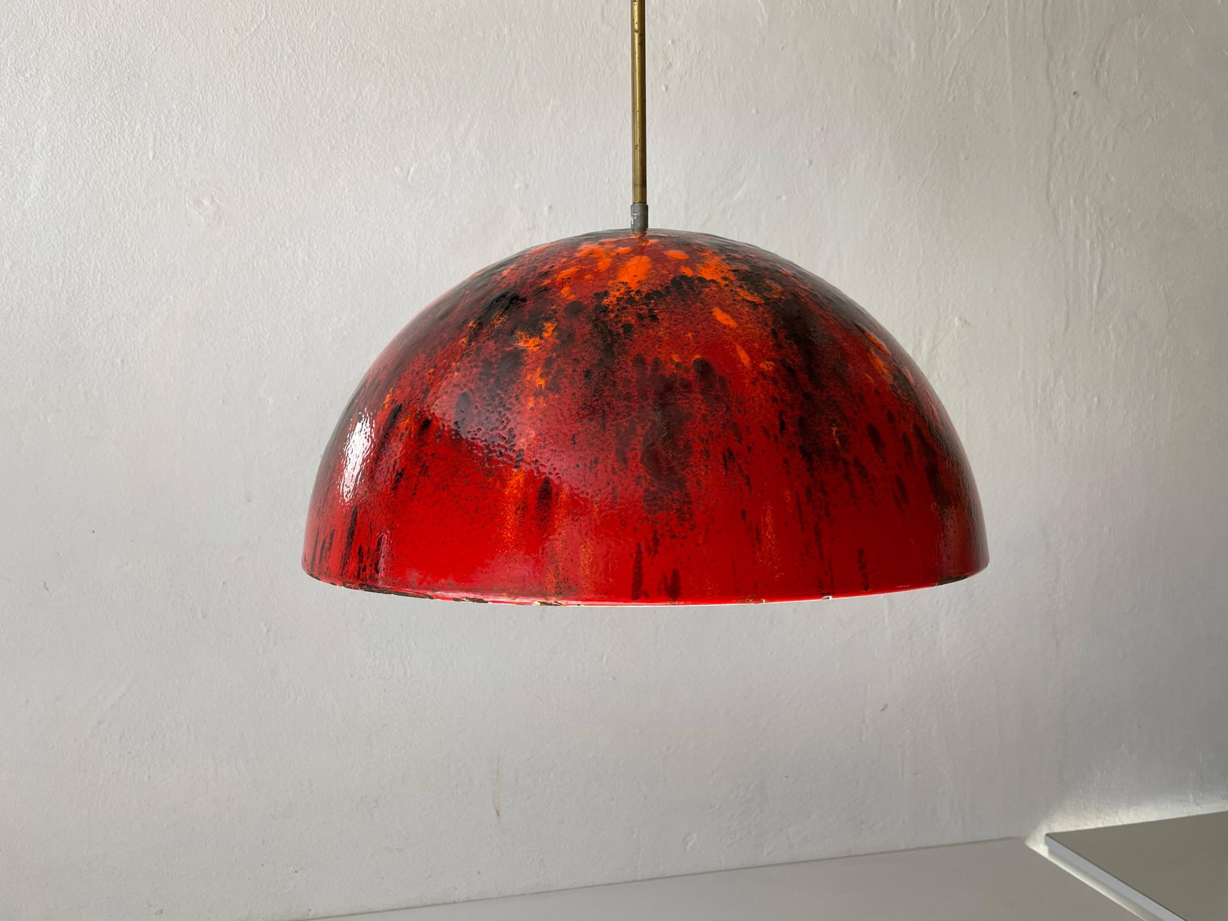 Coates enamel pendant lamp, 1960s, Germany