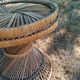 Vintage antique rattan wicker chair armchair