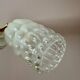 Vintage globe wall lamp in half frosted, half transparent glass